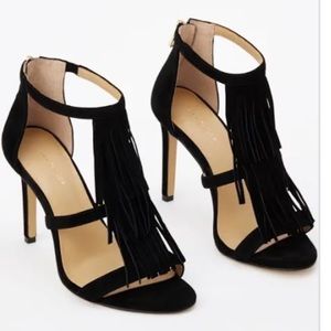 Ann Taylor Fringe Suede Sandal